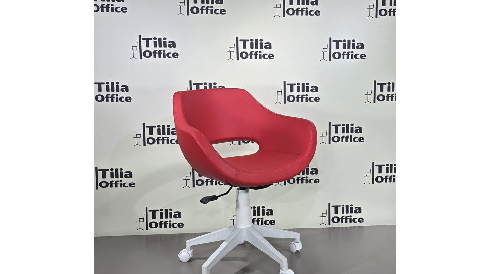 Monaco Çalışma Kesim Çocuk Koltuğu Beyaz Ayak Kırmızı